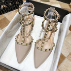 Women’s Studded Pointed Toe Low Heels