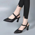Women’s Soft-Leather Comfort Arch Support Heels