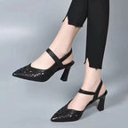 Women’s Soft-Leather Comfort Arch Support Heels
